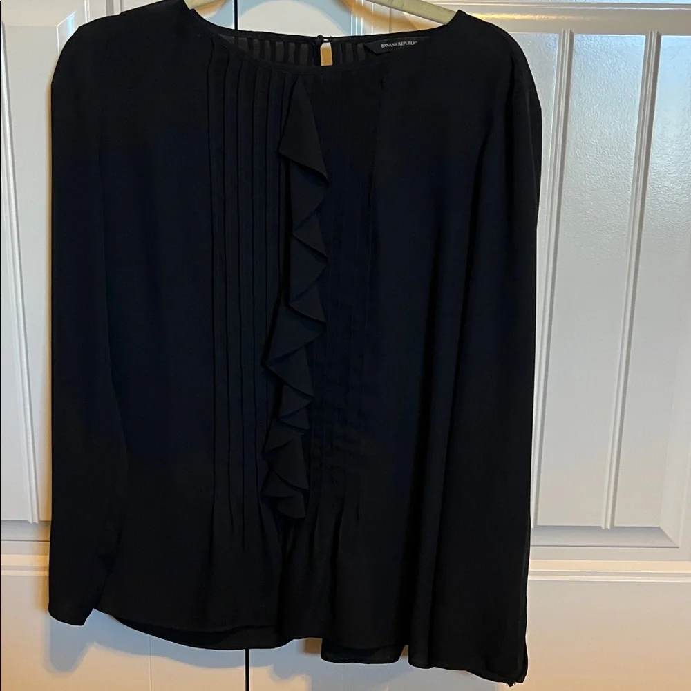 Black Ruffled Blouse - Picture 2 of 9